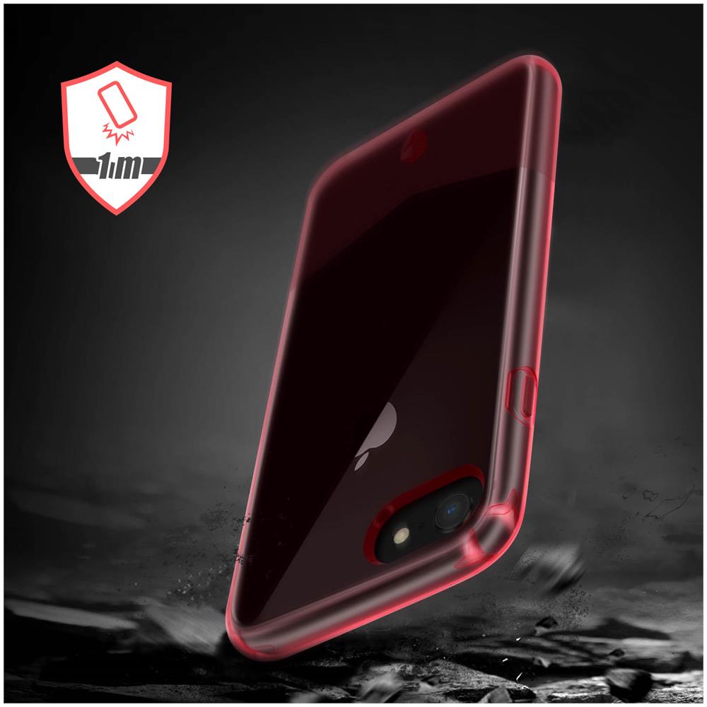 Cover Iphone Se 2020 / 6/6s / 7 / 8 Tecnologia Tryax Antiurto Pure Rossa - Foto 5