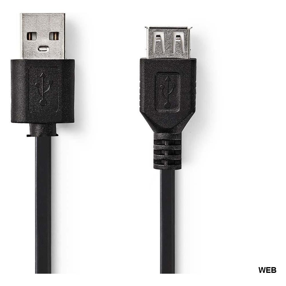 Cavo Usb 2.0 A Maschio - Usb A Femmina 3m Nero5412810294428 - Foto 1