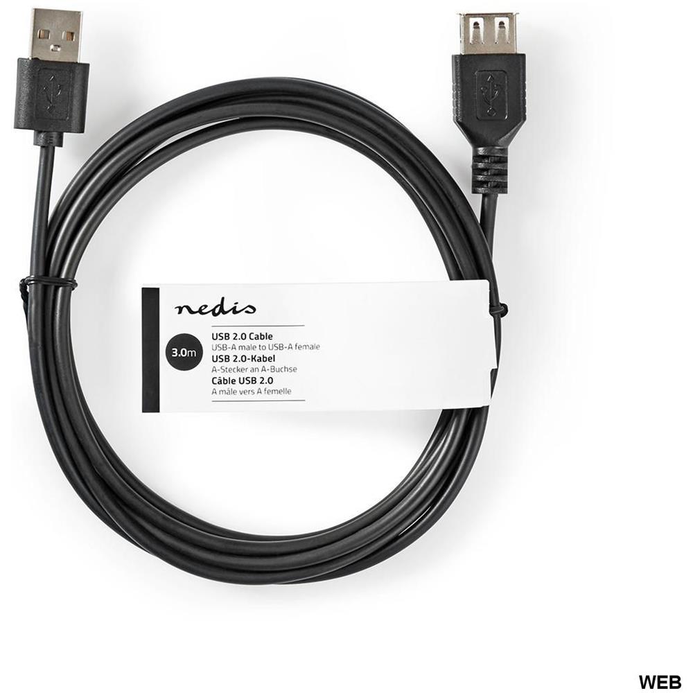 Cavo Usb 2.0 A Maschio - Usb A Femmina 3m Nero5412810294428 - Foto 2