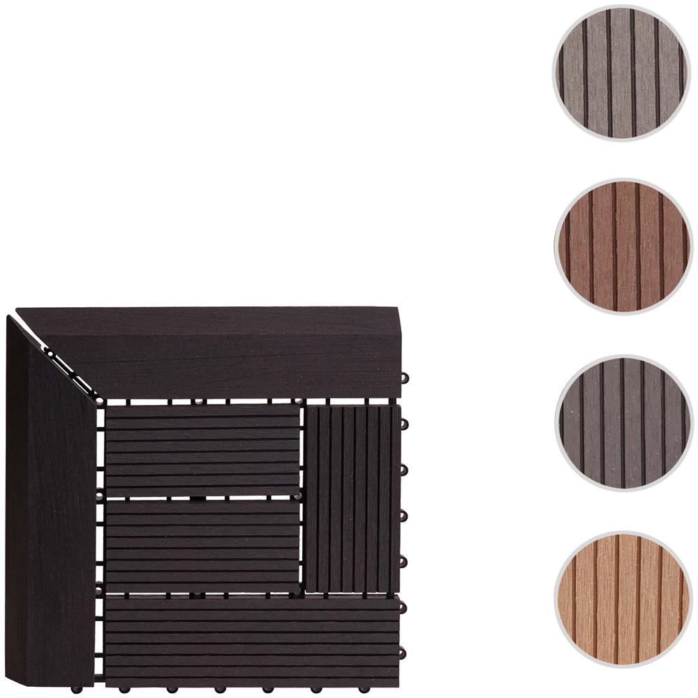 Piastrelle Per Esterni In WPC Mendler Rhone T831 - 30x30 Cm, 11 Pezzi Per 1 Mq, Colore Teak, Resistente A Intemperie E UV