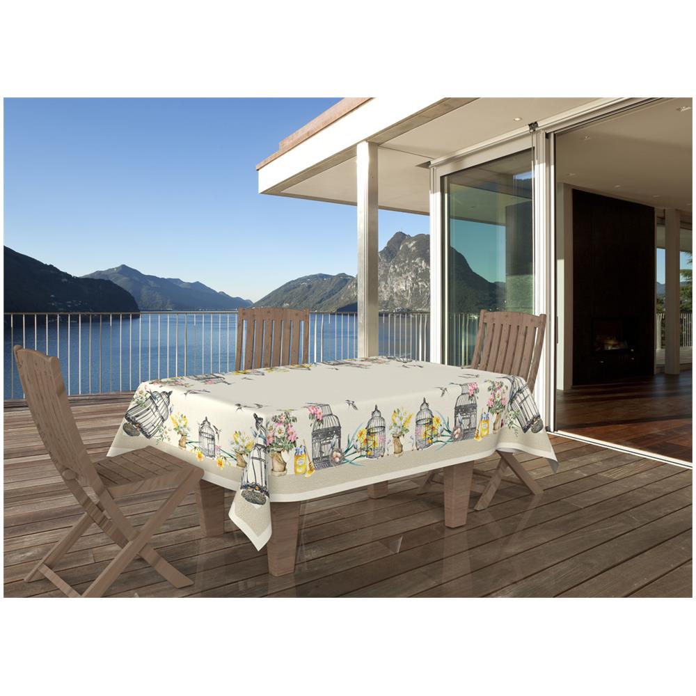 Tovaglia Copritavolo In 100% Cotone Stampa Digitale Dis. Primavera Gi 140x180 Primavera - Foto 1