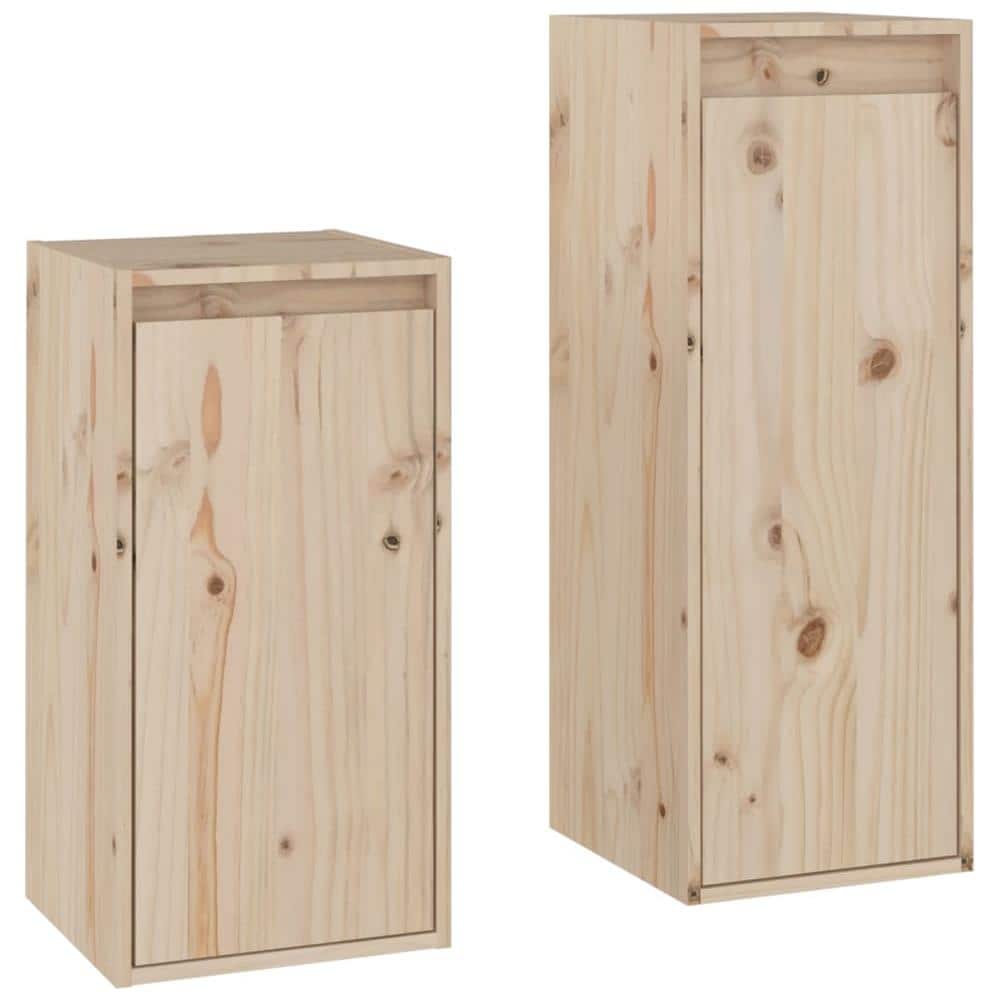 Mobili Porta Tv 2 Pz In Legno Massello Di Pino - Foto 2