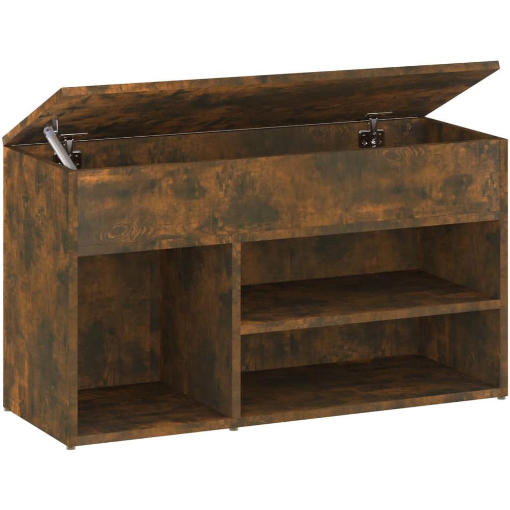 Scarpiera Rovere Fumo 80x30x45 Cm In Legno Multistrato - Foto 2
