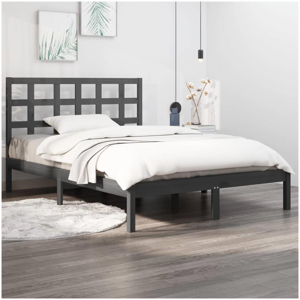 Giroletto Grigio In Legno Massello 200x200 Cm - Foto 1