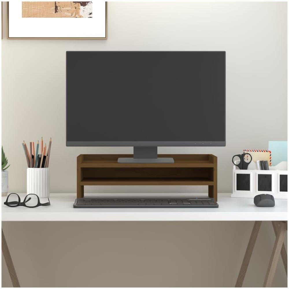Supporto Per Monitor Miele 50x24x16 Cm Legno Massello Di Pino - Foto 1