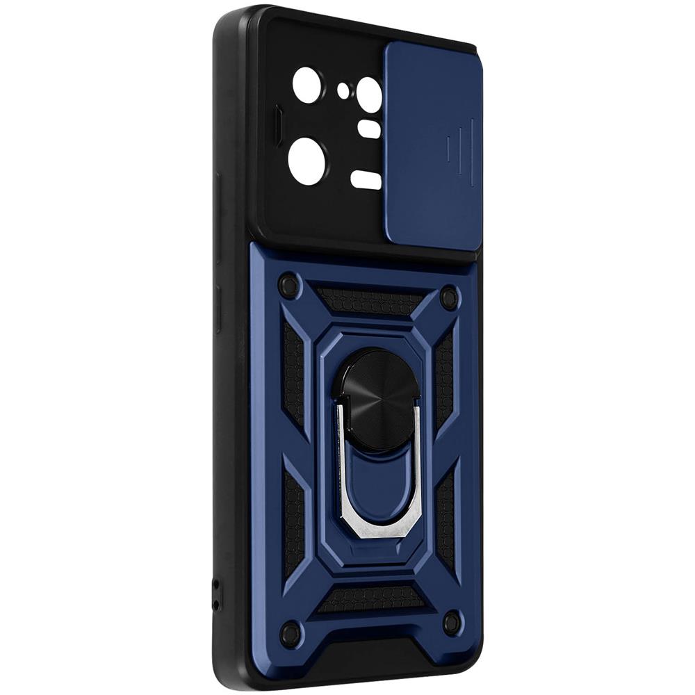 Cover Per Xiaomi 13 Pro Con Copri-fotocamera E Anello Di Supporto Blu - Foto 2