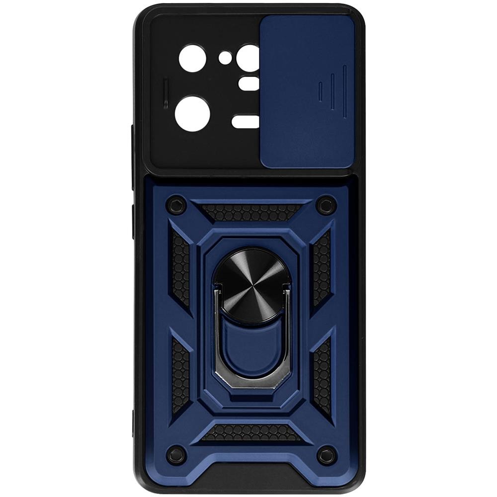 Cover Per Xiaomi 13 Pro Con Copri-fotocamera E Anello Di Supporto Blu - Foto 1