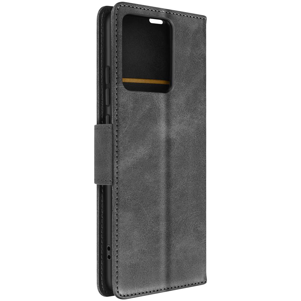 Custodia Portafoglio Grigia Per Xiaomi Redmi Note 12 Similpelle, Supporto Video - Foto 1