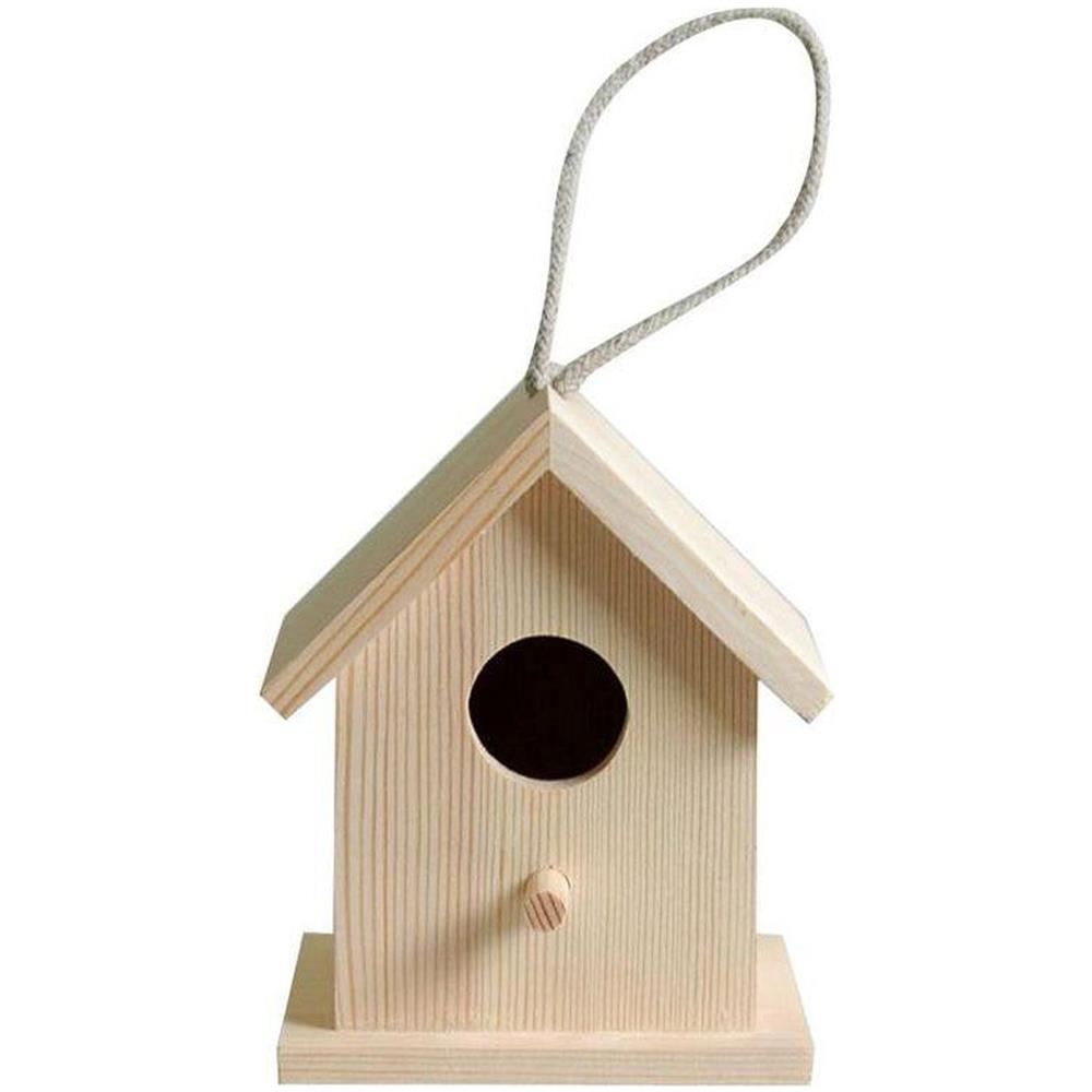 2 Casette Per Uccelli In Legno Da Appendere 13 X 10 X 8,3 Cm - Foto 1