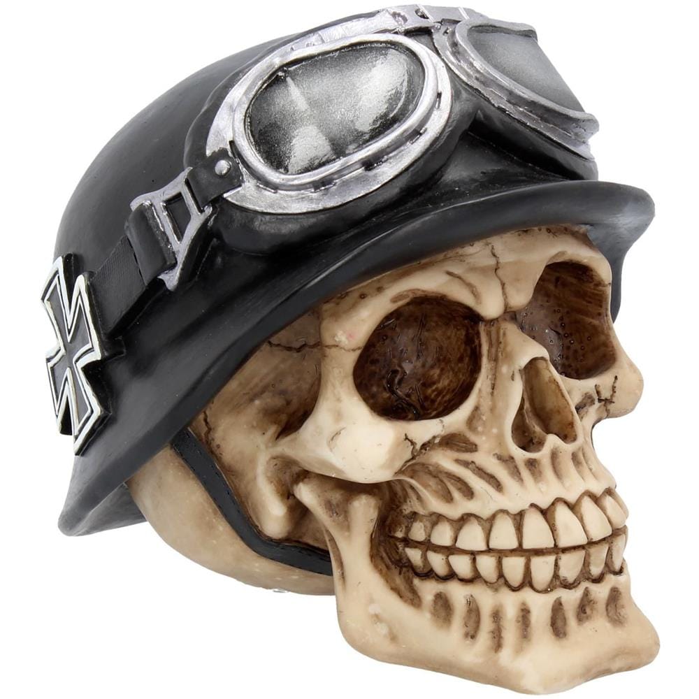 Nemesis Now - Iron Cross Helmet And Goggles Biker Skull 15.5cm - Foto 1