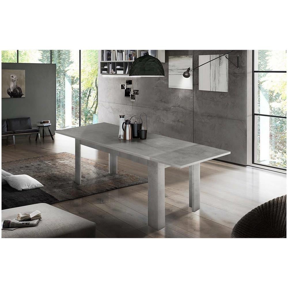 Tavolo Allungabile Natan, Consolle Allungabile Fino A 12 Posti, Consolle Estensibile 100% Made In Italy, Cm 160/210x90h75, Ardesia - Foto 1