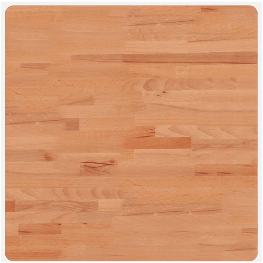 Piano Per Tavolo 60x60x4 Cm Quadrato Legno Massello Di Faggio - Foto 2