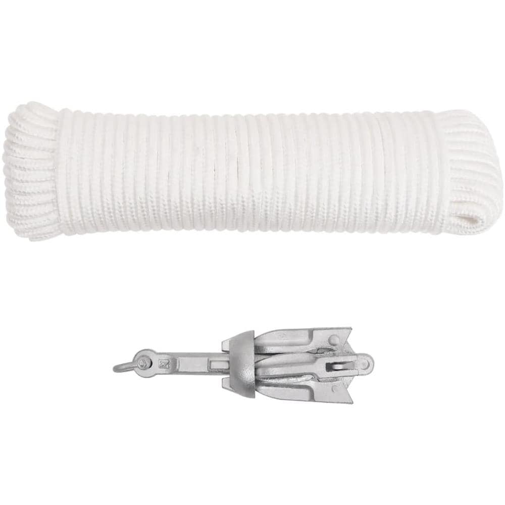 Ancora Pieghevole Con Corda Argento 0,7 Kg In Ferro Malleabile - Foto 2