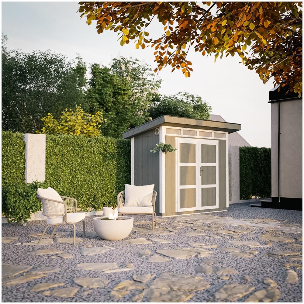 Casetta da giardino con pannelli in legno Lp Smartside 3m2 con pavimento e piastrelle bituminose - Casetta da esterno L161x294x239 Cm- M901a - Harvest Honey - Foto 2