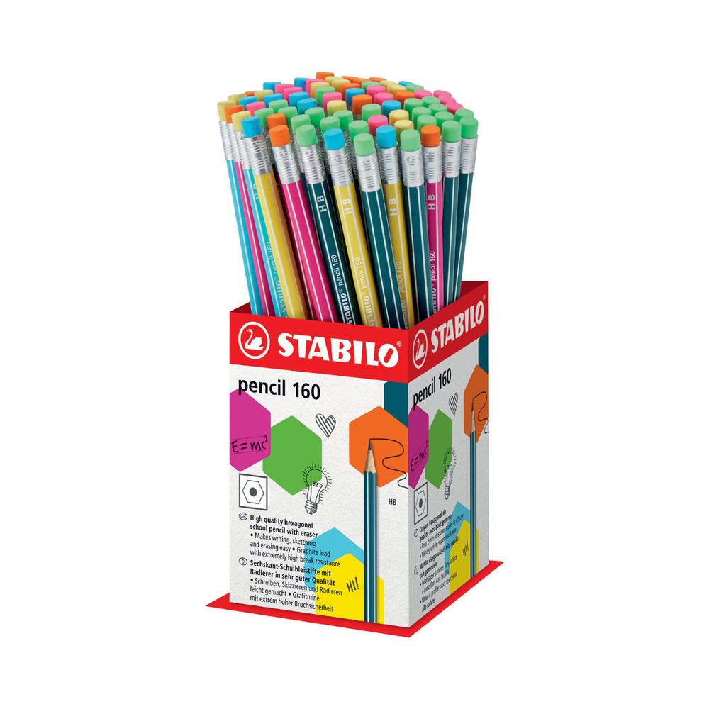 160 - Matita in Grafite - con gommino - Display con 72 matite HB espositore da 72 matite ass.B - Foto 1