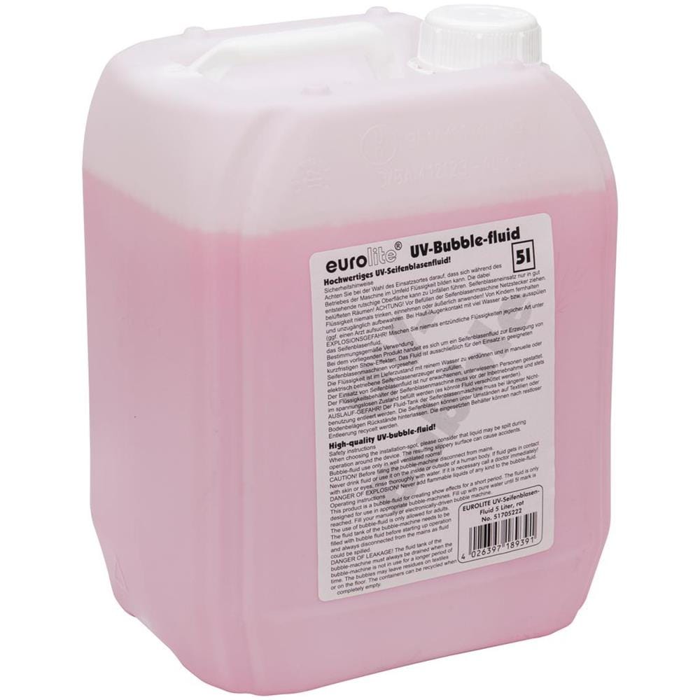 Liquido Tanica Per Macchina Delle Bolle 5 Litri, Rosso Uv - Foto 1