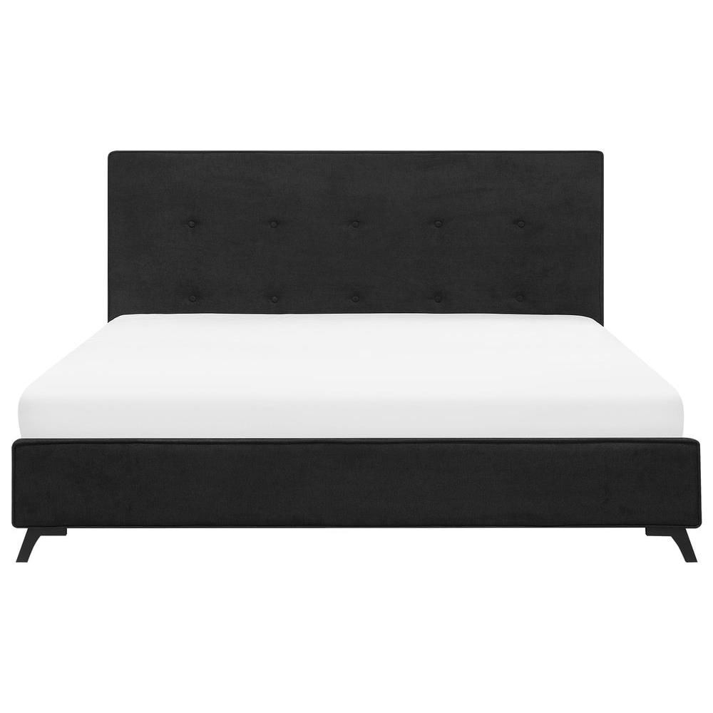 Letto In Ciniglia Nero 180 X 200 Cm Ambassador - Foto 2