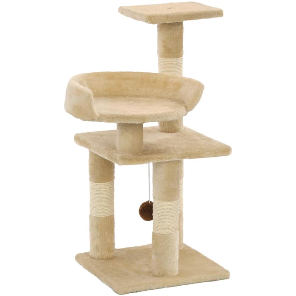 Albero Per Gatti Con Tiragraffi In Sisal 65 Cm Beige - Foto 1