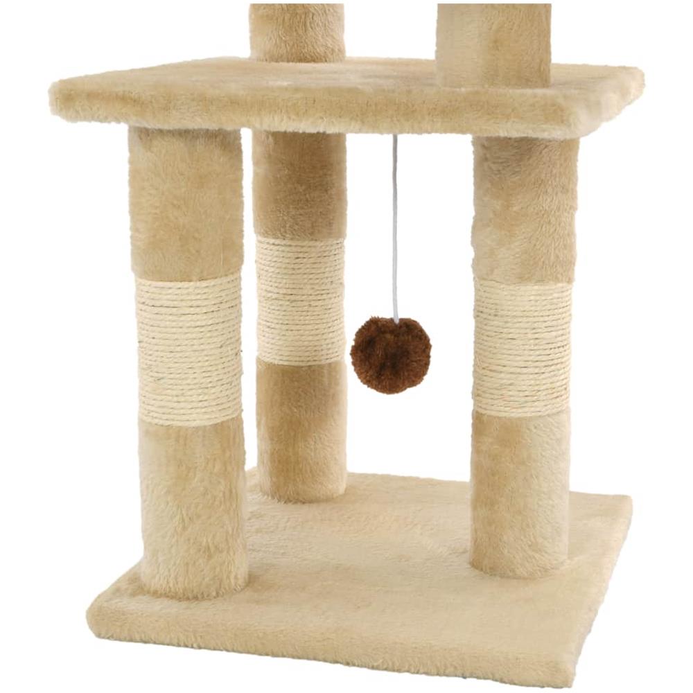 Albero Per Gatti Con Tiragraffi In Sisal 65 Cm Beige - Foto 5