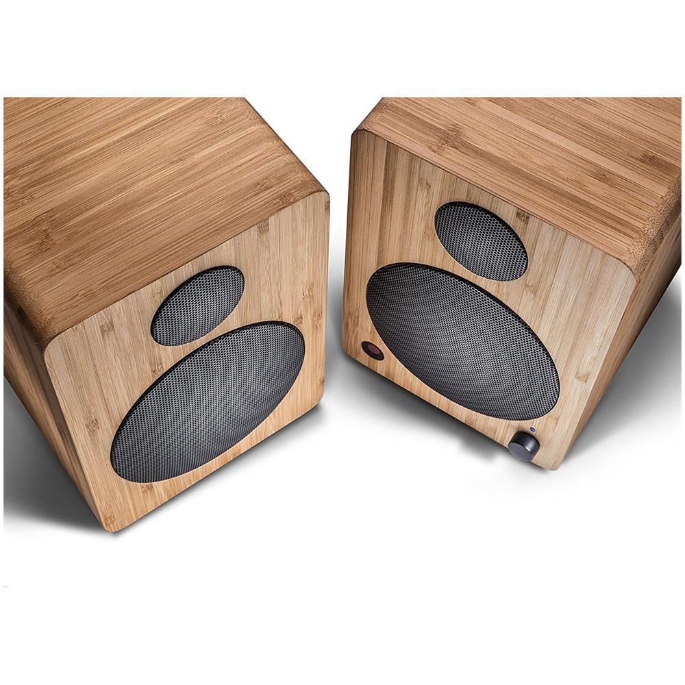 Cube Mini Neo Bamboo Sistema di Altoparlanti da Scaffale 2.0 Canali Potenza 36 Watt Bluetooth Colore Marrone - Foto 2