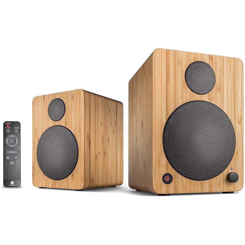 Cube Mini Neo Bamboo Sistema di Altoparlanti da Scaffale 2.0 Canali Potenza 36 Watt Bluetooth Colore Marrone - Foto 1