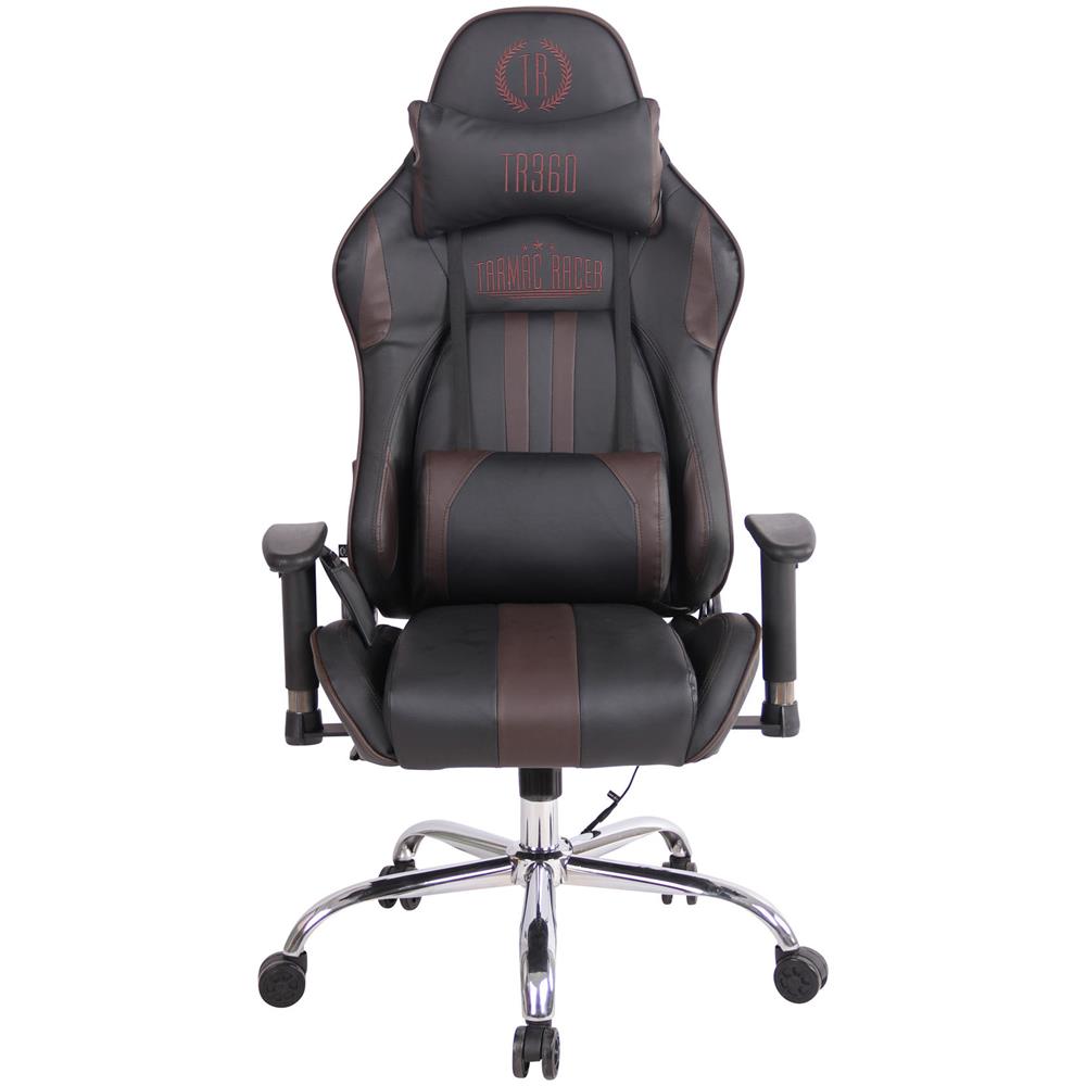 Sedia Ufficio Massaggiante E Riscaldata Limit XM in Similpelle I Poltrona Racing Scrivania Schienale Reclinabile I Poltrona Relax Gamer Nero / Marrone - Foto 2