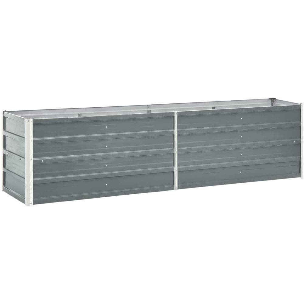Fioriera Per Giardino In Acciaio Zincato 240x40x45 Cm Grigio - Foto 1