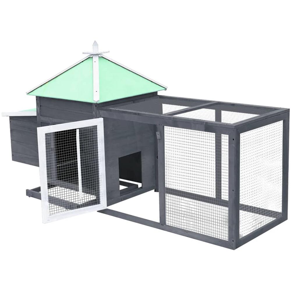 Conigliera Grigia 310x70x87 cm in Legno Massello di Pino e Abete - Foto 6