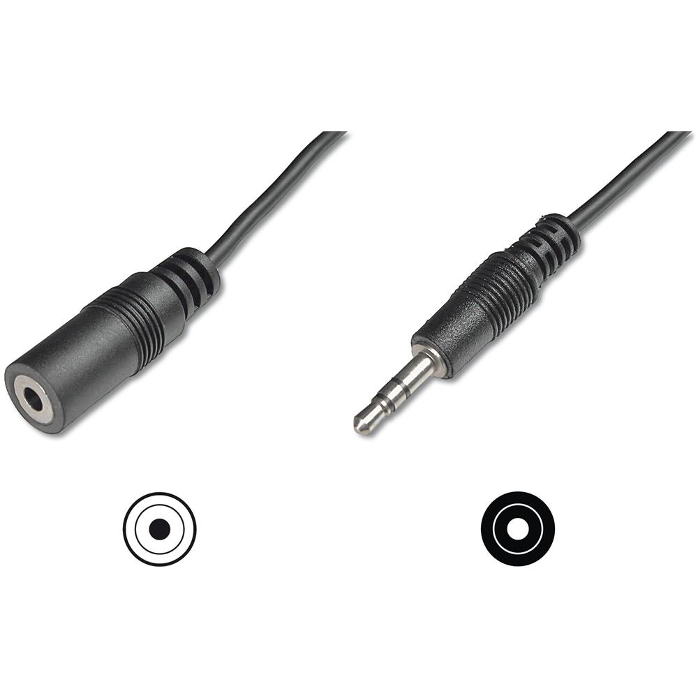 Cavo Stereo 3.5 Mm. Prolunga Scheda Audio Per Cuffie / Casse Maschio / Femmina Mt. 3 - Foto 1