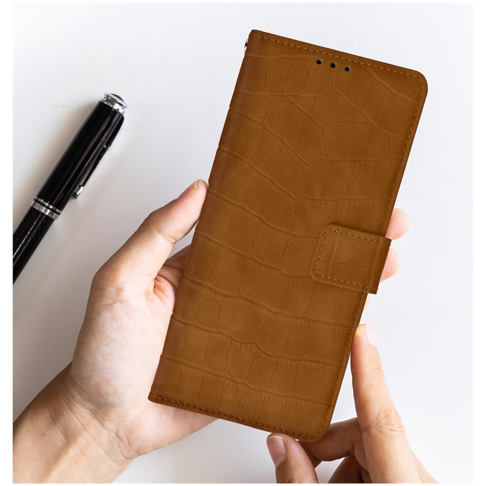 Custodia Samsung A72 Effetto Coccodrillo, Portafoglio, Supporto Video Camel - Foto 2