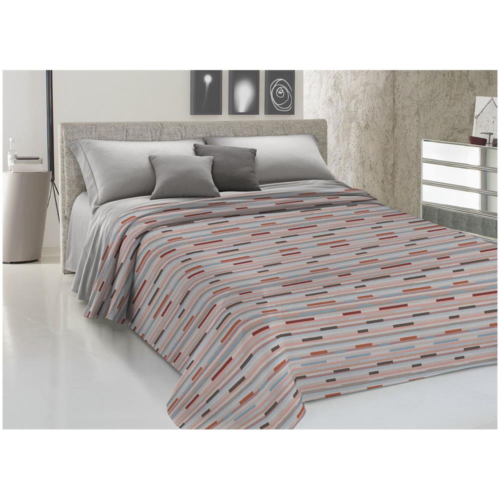 Copriletto Piquet Primavera Estate 100% Cotone Disegno 8230 Astratto Singolo Arancio - Foto 1