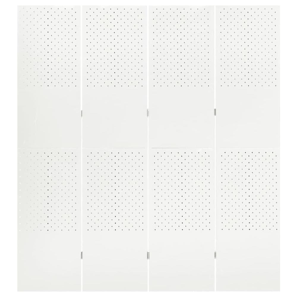 Paravento A 4 Pannelli Bianco 160x180 Cm In Acciaio - Foto 2