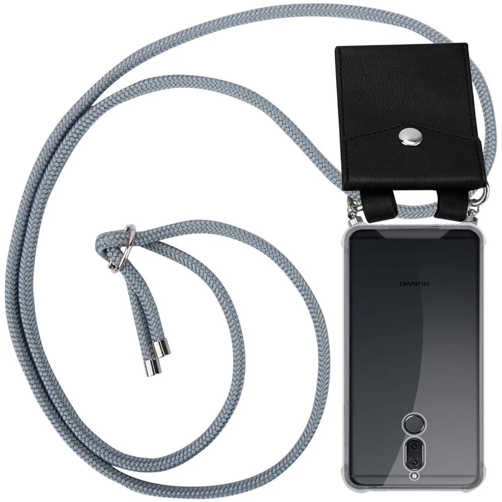 Catena Di Telefoni Cellulari Compatibile Con Huawei Mate 10 Lite In Grigio Argento - Coperchio Protettivo In Silicone Con Anelli D'argento, Cinturino In Corda E Custodia Staccabile - Foto 1