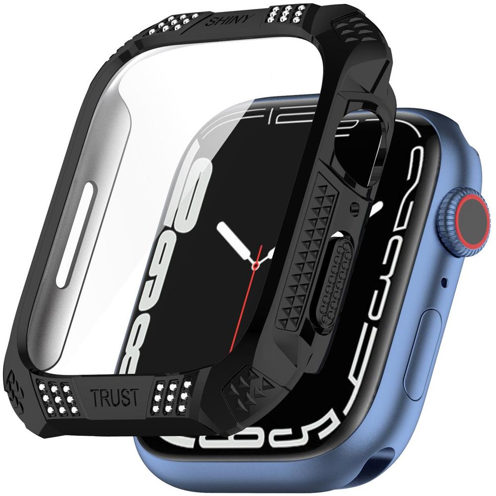 Apple Watch 7 Cassa Da 41 Mm Pc/vetro Temperato Nero Black - Foto 1