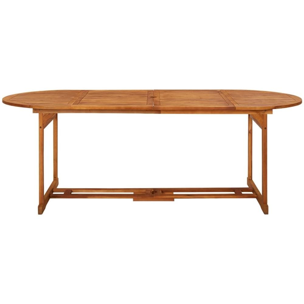 Set da Pranzo da Giardino 11 pz 220x90x75 cm Massello di Acacia - Foto 1