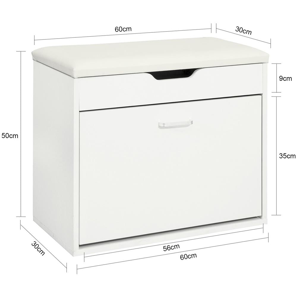 Scarpiera Salvaspazio Slim, Portascarpe Salvaspazio Regolabili, scarpiere, scarpiera Pieghevole L60*p30*a50 Cm, Bianco Fsr95-w - Foto 2