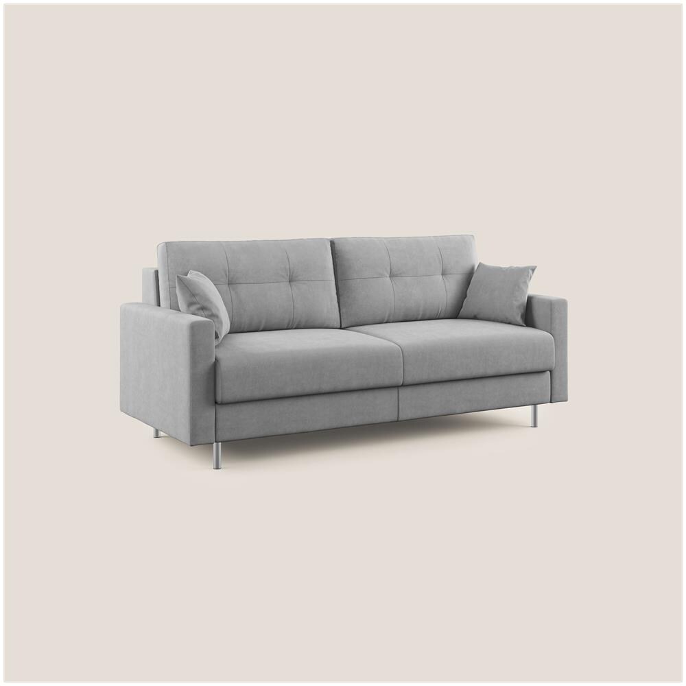 Megan Divano Letto Matrimoniale In Microfibra Smacchiabile T11 Grigio - Foto 2