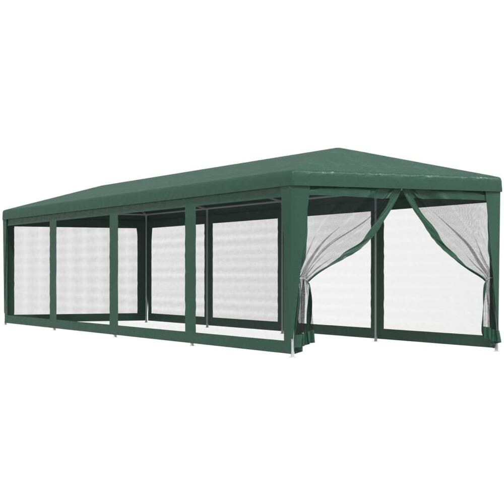 Tenda Per Feste Con 10 Pareti Laterali In Rete Verde 3x12m Hdpe - Foto 2