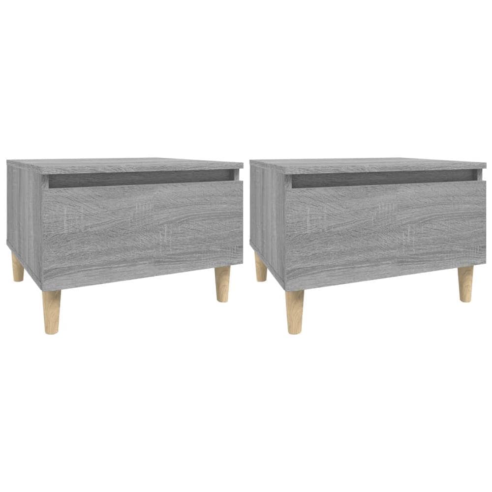 Tavolini 2pz Grigio Sonoma 50x46x35 Cm In Legno Multistrato - Foto 2
