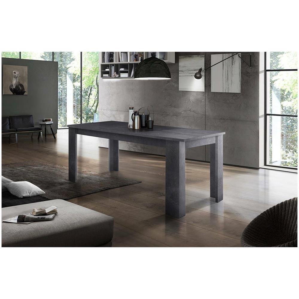 Tavolo Allungabile Natan, Consolle Allungabile Fino A 12 Posti, Consolle Estensibile 100% Made In Italy, Cm 160/210x90h75, Ardesia - Foto 4
