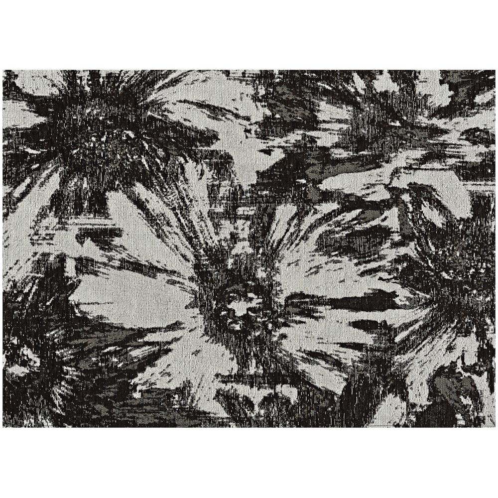 Tappeto Salotto Velour Antiscivolo Dis Fior Di Loto Colore Nero Suardi 140x200 Nero - Foto 2
