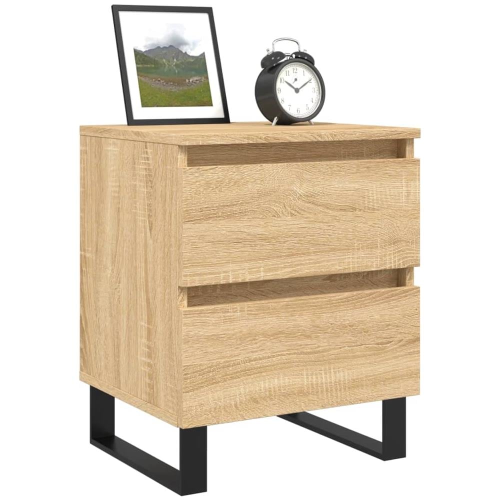 Comodino Rovere Sonoma 40x35x50 Cm In Legno Multistrato - Foto 3