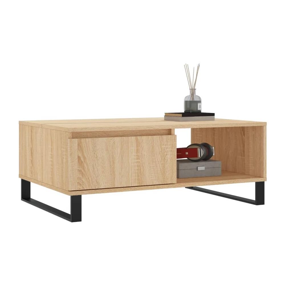 Tavolino Da Salotto Rovere Sonoma 90x60x35 Cm Legno Multistrato - Foto 3