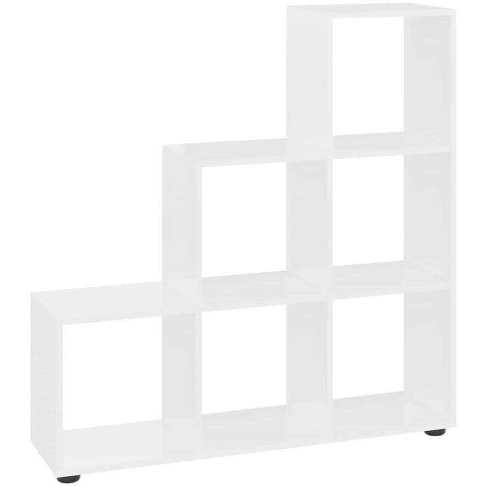 Libreria A Scala Bianco Lucido 107 Cm In Legno Multistrato - Foto 2
