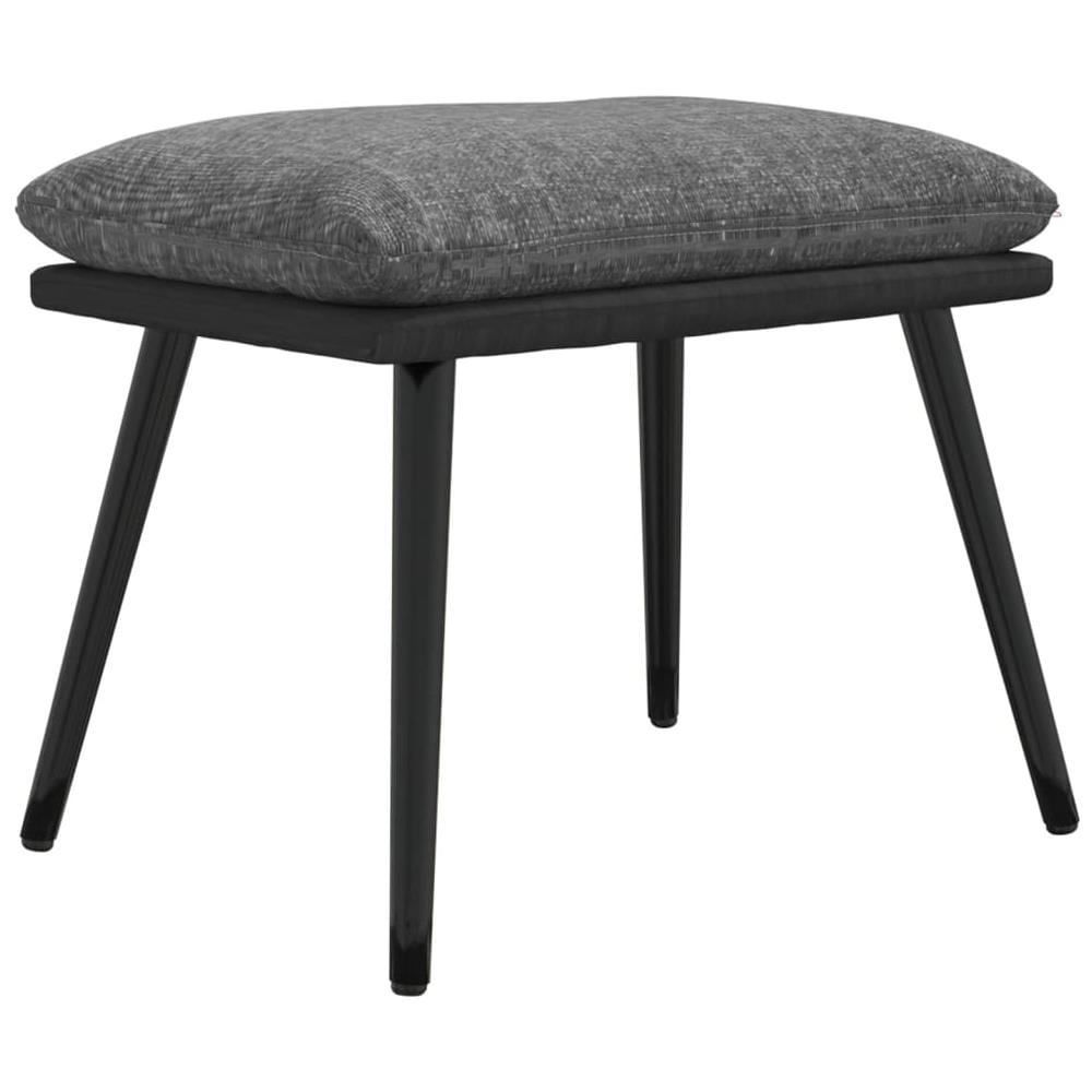 Sgabello Grigio Chiaro 45x29,5x35cm In Tessuto E Similpelle - Foto 2