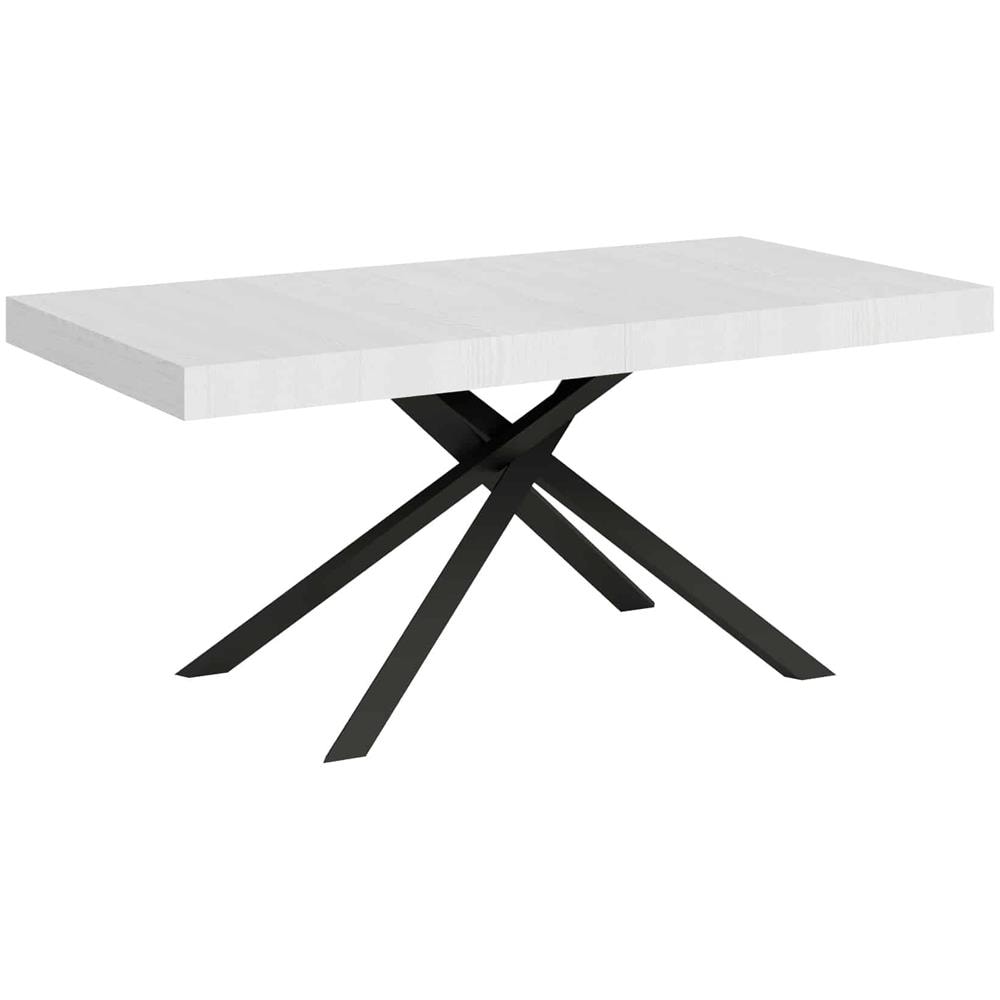 Tavolo allungabile 90x200/304cm Karida bianco frassino gambe antracite - Foto 1
