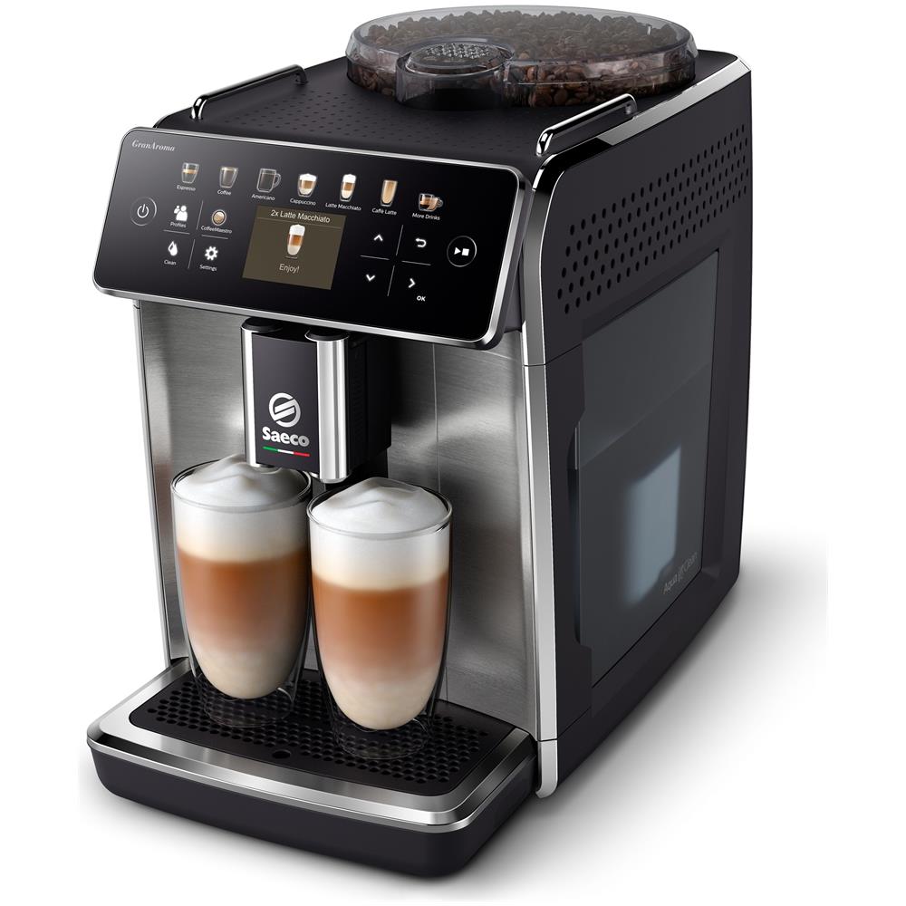 SM6585/00 Macchina da Caffè Espresso Automatica GranAroma Serbatoio 1.8 Lt. Potenza 1500 Watt Colore Nero /Metallo - Foto 1