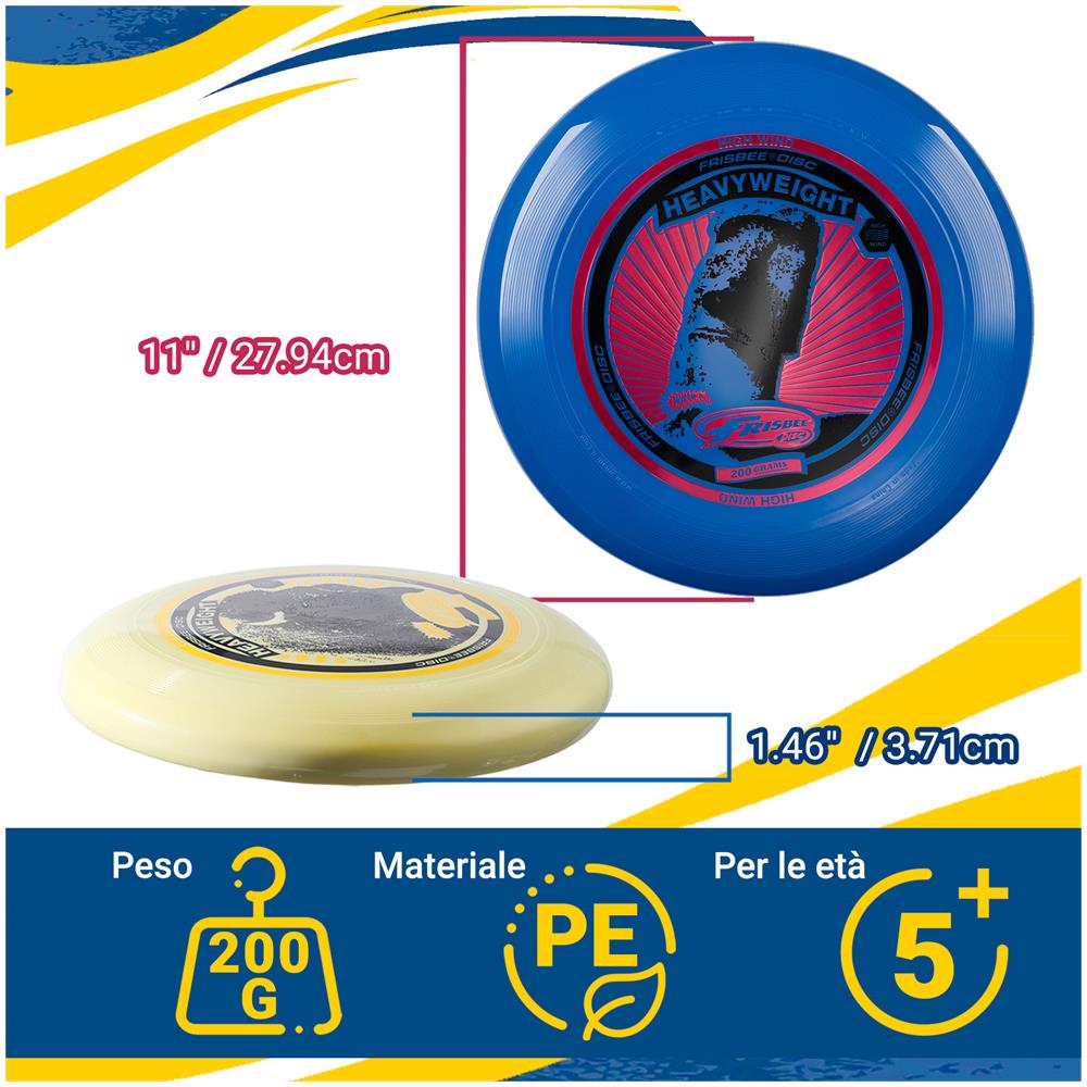 Frisbee Disco volante pesante da 200 g, per attività all'aperto -2 Pack - Foto 1