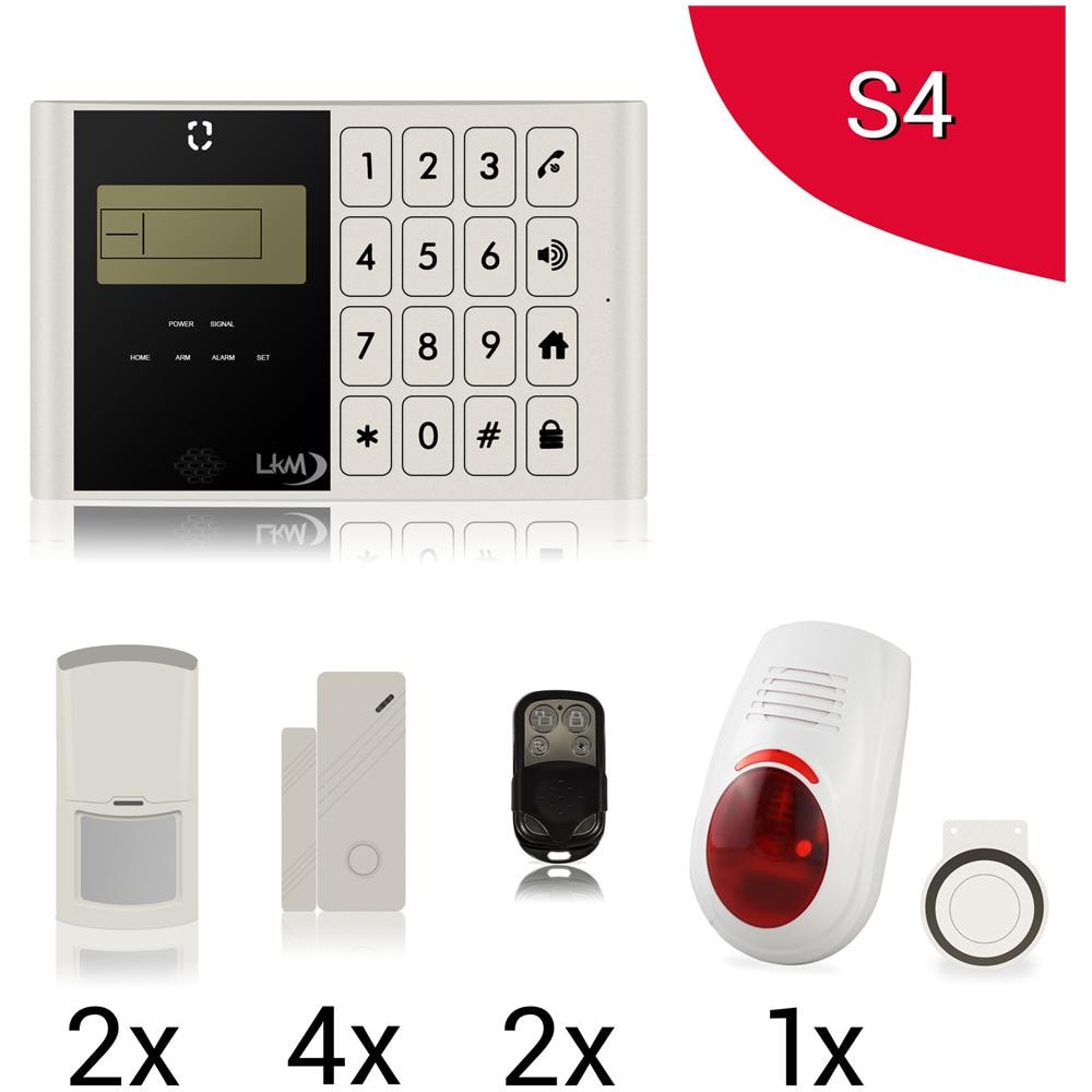 Kit S4 M2c Antifurto Allarme Casa Kit Wireless Senza Fili Controllabile Da Cellulare Con App Gratuita. Menã¹ Con Sintesi Vocale In Italiano E Manuale In Italiano Colore Bianco - Foto 1