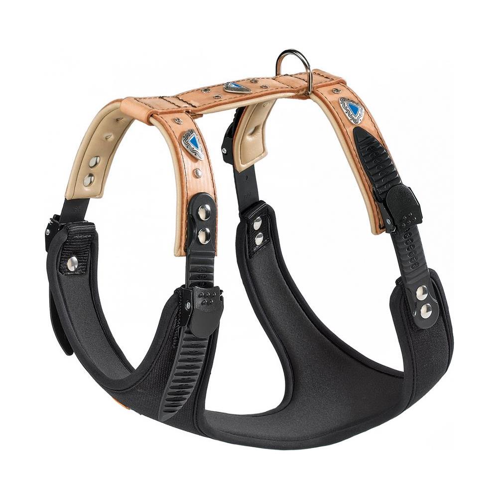 Giotto Pettorina In Pelle - Per Cani - 3 Colori E 3 Misure Nero S= A: 31÷39 Cm - B: 44÷52 Cm - Foto 1